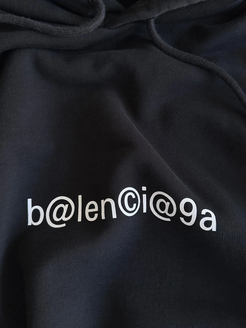Balenciaga Felpa con Cappuccio Pullover Pesante (XL)