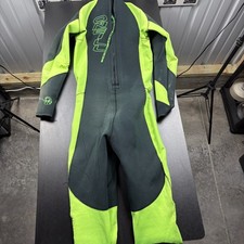 O  Neill Youth Wetsuit Reactor Full Suit Green Black Back Zip Size XS Surf Swim