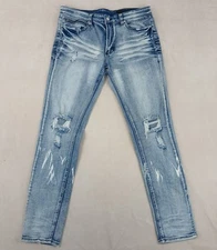 Rockstar Original 36x32 Mens Jeans Ultra Slim Distressed Stretch Modern