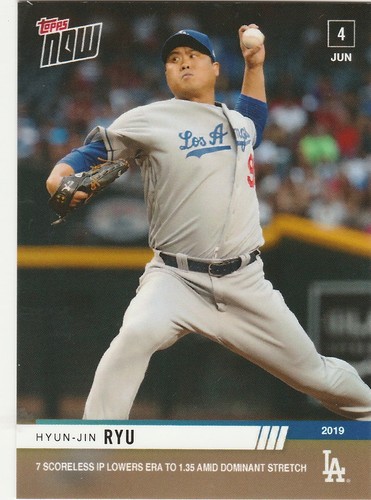 2019 Topps Now 329 Hyun Jin Ryu