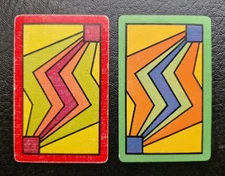 2 x Vintage Swap Playing Cards -  Deco Patterns