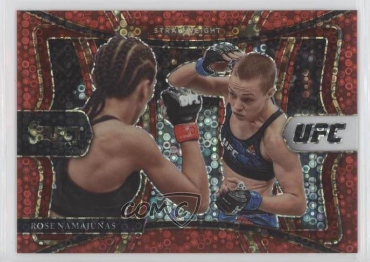 2021 Panini Select UFC Premier Level Red Disco Prizm 95/199 Rose Namajunas 0b11