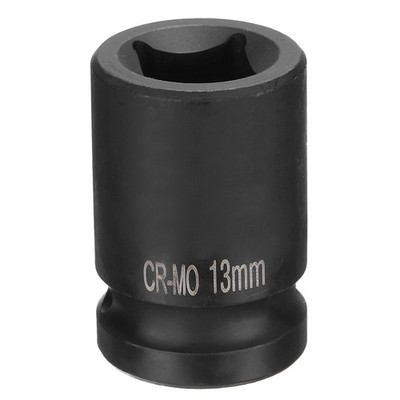 4 Point Square Socket 1/2'' Drive 13mm Metric CR-MO Square Impact Wheel Socket