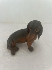 Miniature Detailed WOOD CARVING OF A DACHSHUND DOG