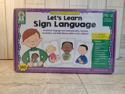 (Sealed Box) Education Let's Learn Sign Language Learning Cards Grade PK-2 