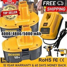 1-2X 18V For Dewalt 18 VOLT DC9096 DC9098 Ni-Mh Battery DC9099 NEW 5.0Ah 4.0Ah