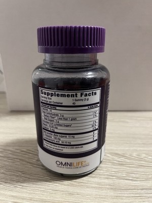 Omnilife OM+ Gummies MIMIS L-Theanine GABA Niacin Mint-Strawberry 40ct
