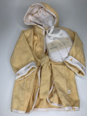 SNUG Baby's Piece Bath Set Hooded Bathrobe Washclothes