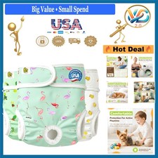 XS Dog Diapers 3-Pack Reusable Washable Female Dog Period Heat Leakproof