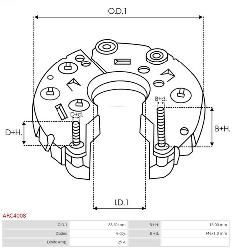 RECTIFIER ALTERNATOR ARC4008 - Picture 6 of 11