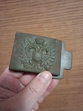 Fibbia Austriaca Con Gancio Kuk Ww1 No Elmetto Adrian 