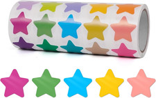 Star Stickers 1 Inch Assorted Colors Star Shape Labels Roll 1000 Pcs