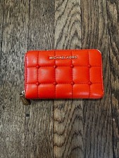 Michael Kors Quilted Studded Zip Around Small Wallet