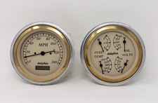 1947 1948 1949 1950 1951 1952 1953 Chevy Truck 5 Gauge Dash Panel Set Gold