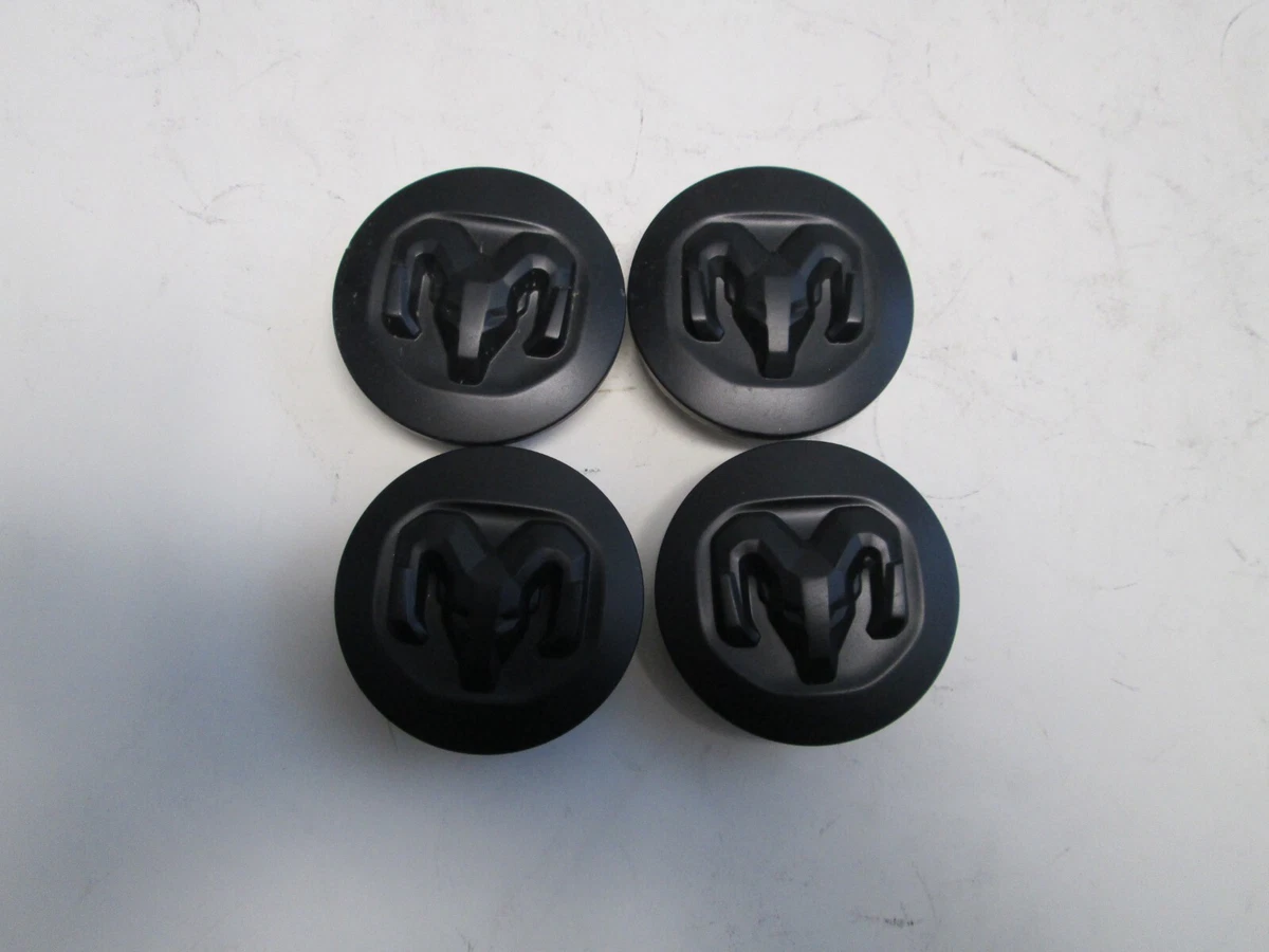 Dodge Ram 1500 Matte Black Wheel Center Caps 2.5