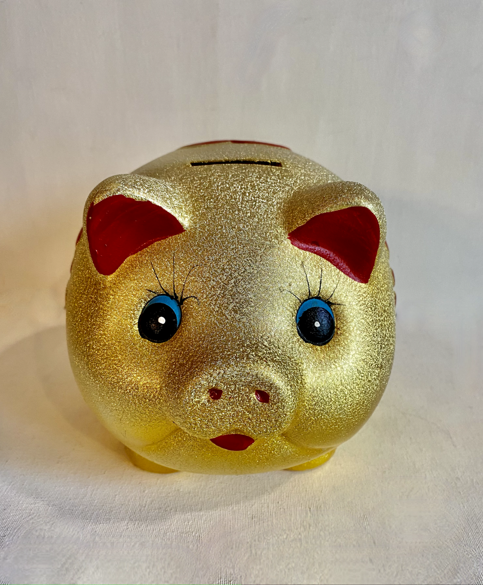 Gold Chinese Happiness Pig Piggy Bank | eBay