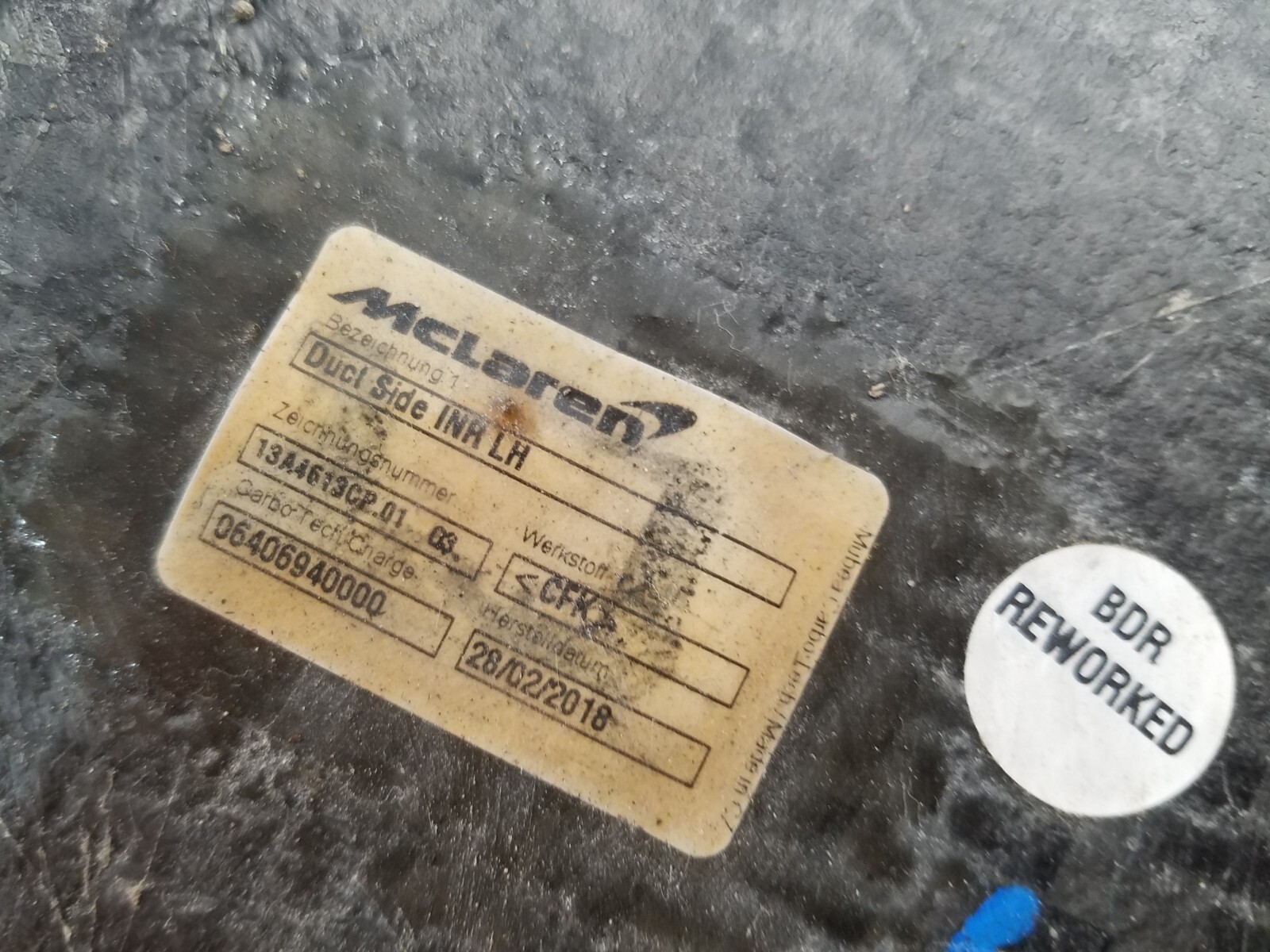 2019 McLaren 600LT 600 LT Carbon Rear Panel Moldings - Damage #6618 H2