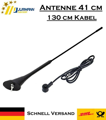 Dach Autoantenne 41 cm AM FM mit Fuß und 130 cm Kabel für Toyota Corolla, Yaris - Picture 1 of 5