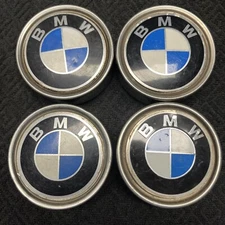 Set of 4 BMW 3 & 5 Series OEM Center Wheel Hub Cap Cup Rim Cover Chrome 3” OD CA