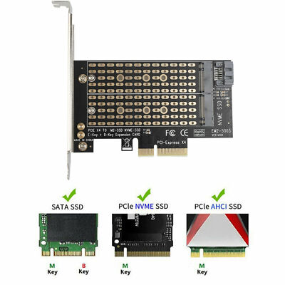 M.2 NGFF zu Computer SATA Dual SSD PCI PCIe x4 x8 x16 NVMe Express Adapterkarte