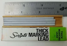 VINTAGE SCRIPTO 4 STICKS THICK MARKING LEAD G440 BLUE 0.120" (0.3MM) THICK 