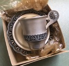 5 Rare Soviet Melchior Cups Silver & Gold Demitasse Cup Vintage NIB — photo 4
