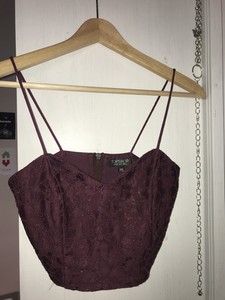 burgundy bralette top