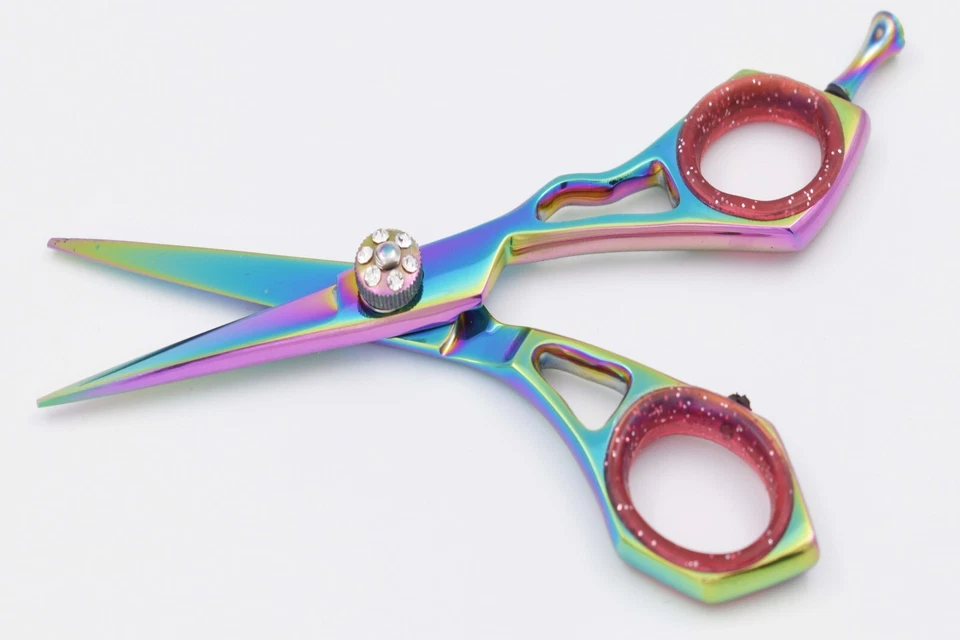 Tijeras de peluquería multicolor de 5,5"" - Tijeras de peluquería para salón profesional Foto 2 de 3