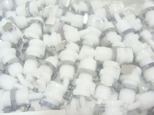 50 x Linktech CPC Quick-Disconnect Fitting 1/8 Flow Panel Mount Valved 3/16 Hose