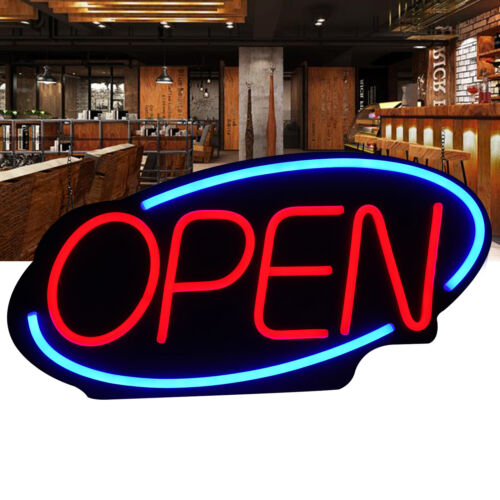 LED Open Sign Neon Light Bright for Restaurant Bar Pub Outside Wall Decor PVC - Afbeelding 1 van 12