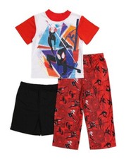 Spider-Man, Miles and Ghost Spider Boy's Superhero 3-Piece Pajama Set
