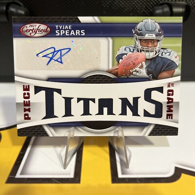 2023 Panini Certified Tyjae Spears RC Patch Auto /99 Piece of the Game #PGS-TS