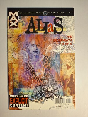 Alias #17 SIGNED by Bendis & David Mack (Marvel, 2003) Jessica Jones VF-