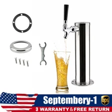 3" Single Tap Draft Beer Beverage Tower Home Bar Pub Kegerator Faucet Stainless
