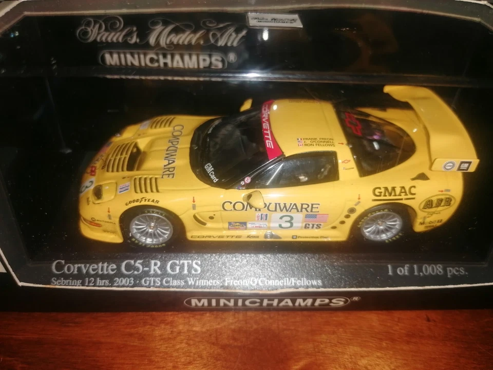 Minichamps  1/43 Corvette C5-R GTS #3 Sebring 12h 2003 GTS class winner - Immagine 2 di 3