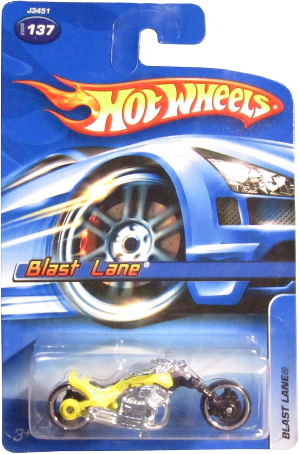 Hot Wheels 2006 Blast Lane (Motorcycle) #137, Yellow