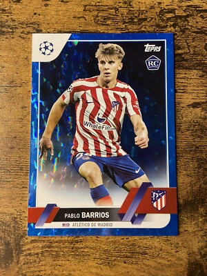 2022-2023 Topps UEFA Club Competitions Pablo Barrios Icy Blue Foil RC SP #/99