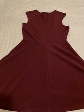 Forever 21 Sleeveless Maroon Dress