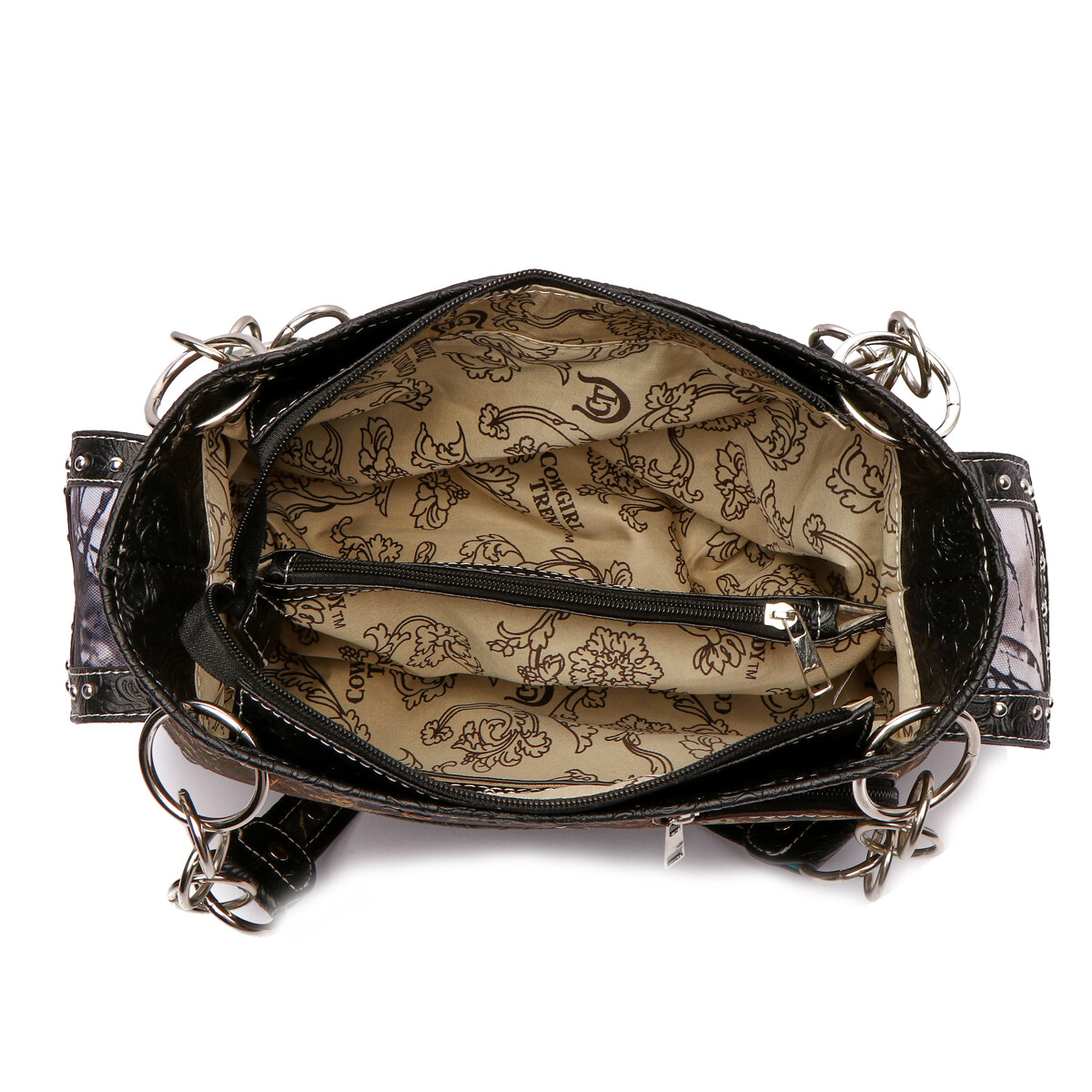 Camouflage Cross Studded Women Handbag Concealed Carry Purse