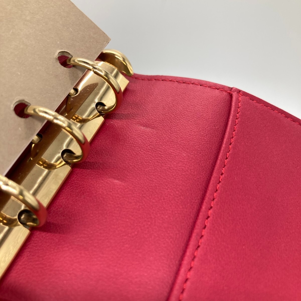 Bottega Veneta Notebook Cover 6-hole Red intrecciato Leather