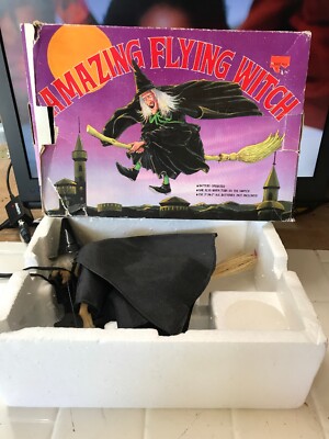 Vintage 1987 Rubies Amazing Flying Witch N.I.B. Not sure if it works due to age.