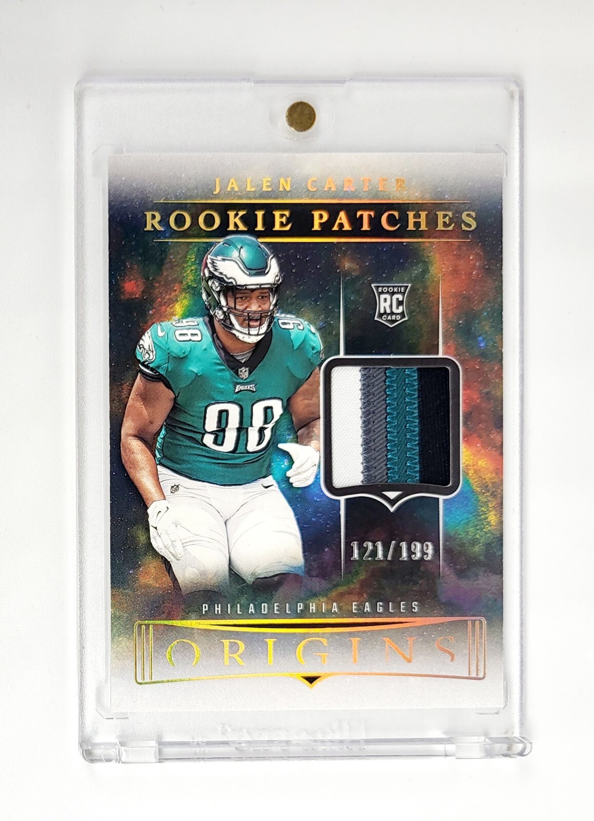 MINT #/ED PRIME RC PATCH 2023 Panini Origins Jalen Carter PHILADELPHIA EAGLES SP