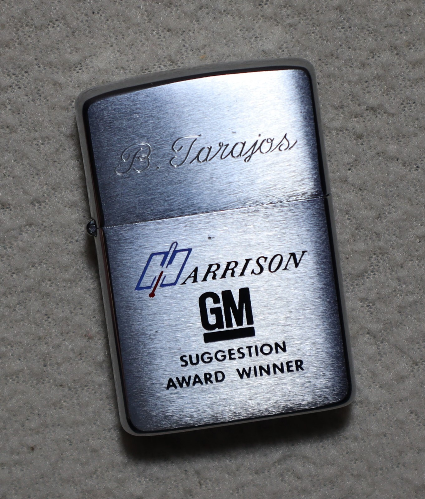 VINTAGE HARRISON GM GENERAL MOTORS SUGGESTION AWARD WINNER ZIPPO