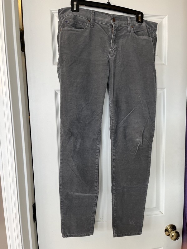 Gap 1969 Womens Mid Rise Legging Gray Corduroy Jeans Size 29R