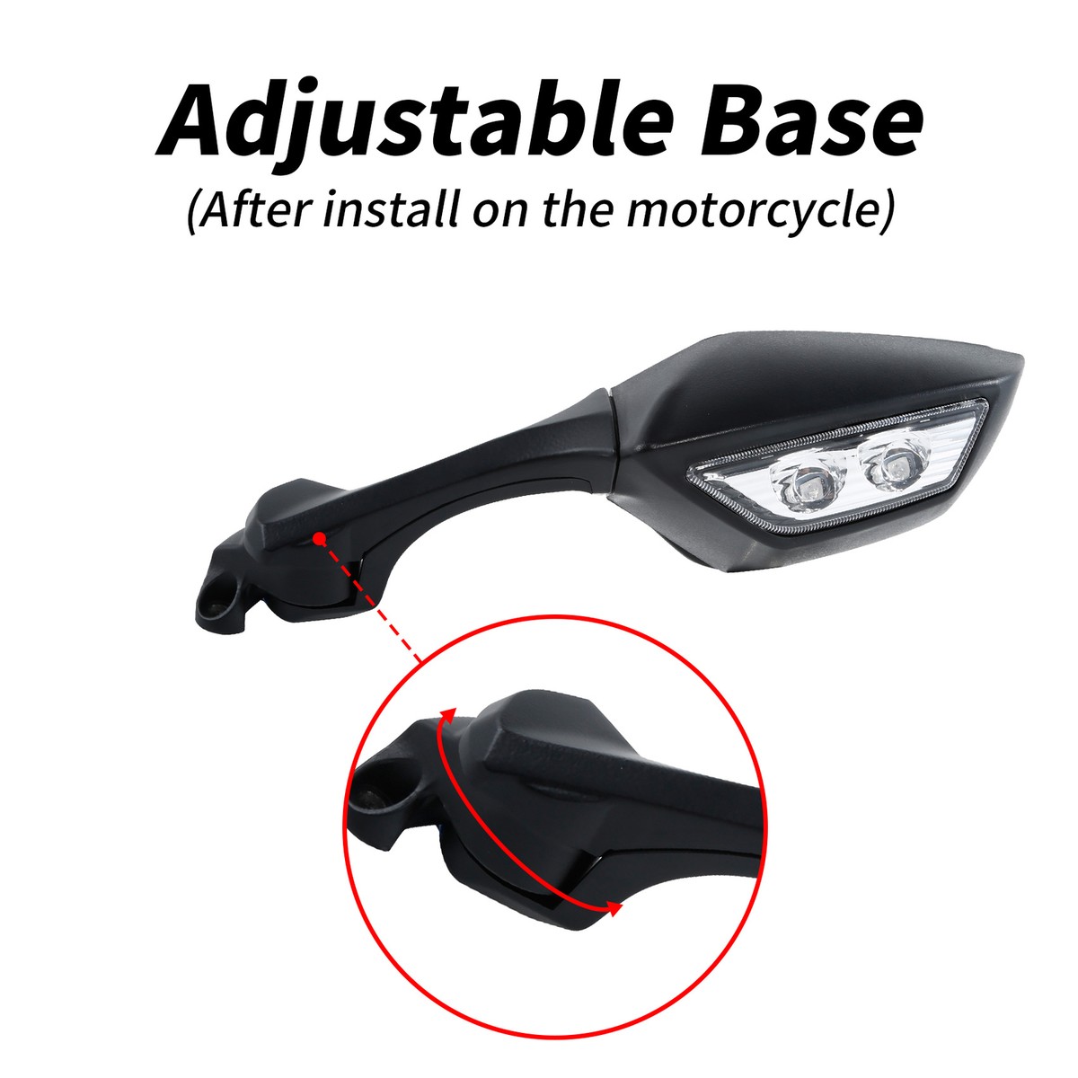 Black Rear View Mirrors Turn Signals Fit For Kawasaki Ninja ZX10R