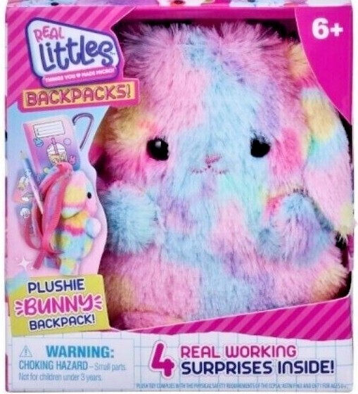 Real Littles Plush Backpack Animal YOU CHOOSE Fox Bear Cat Dog