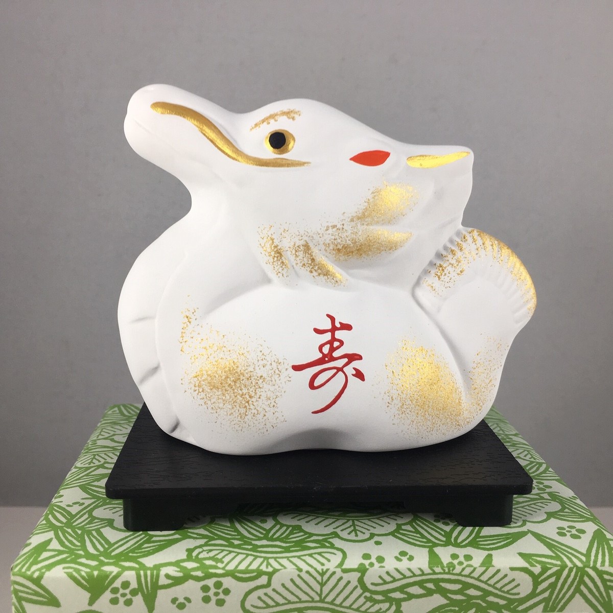 Japanese ETO 2024 Zodiac White Clay Dragon Ornament Stand Figurine