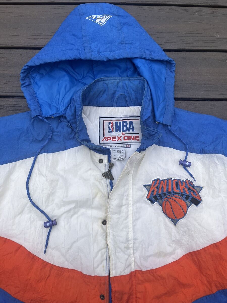 Vintage New York Knicks Apex One Parka Jacket With Hood Full Vintage New York Knicks Apex One Parka Jacket With Hood Full