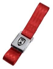 1953-1979 Vw Beetle Super Beetle 2 Point Seat Lap Belt Red With Chrome Buckle 1953-1979 Vw Beetle Super Beetle 2 Point Seat Lap Belt Red With Chrome Buckle