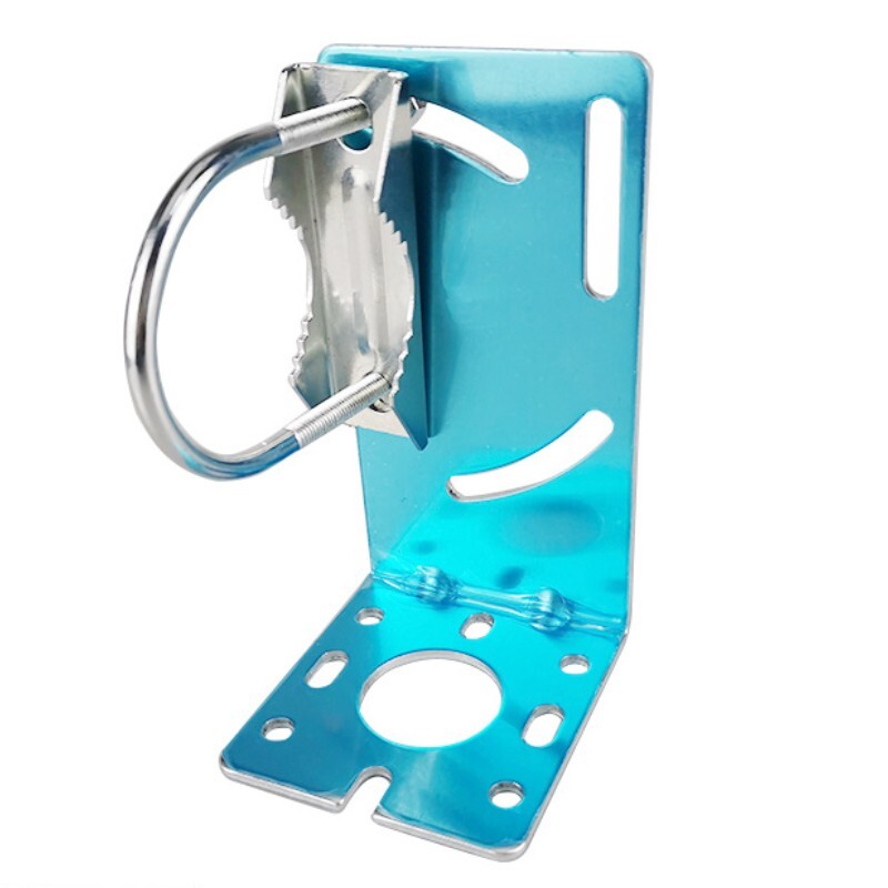 Pole Mount Bracket Adjustable Pole Holder with U-bolt Clamp Antenna Pole Mount